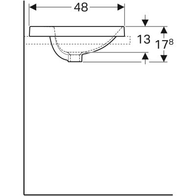 Geberit Variform 500727002 umywalka 60x48 cm owalna wpuszczana biała