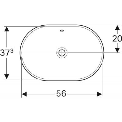 Geberit Variform 500728002 umywalka 60x40 cm owalna wpuszczana biała