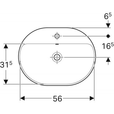 Geberit Variform 500732002 umywalka 60x45 cm owalna wpuszczana biała