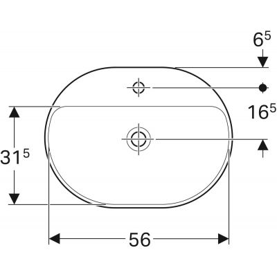 Geberit Variform 500734002 umywalka 60x45 cm owalna wpuszczana biała