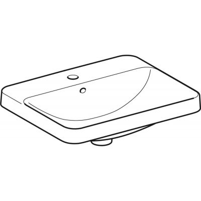 Geberit Variform 500740002 umywalka 55x45 cm prostokątna wpuszczana biała