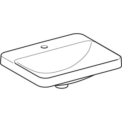 Geberit Variform 500742002 umywalka 55x45 cm prostokątna wpuszczana biała