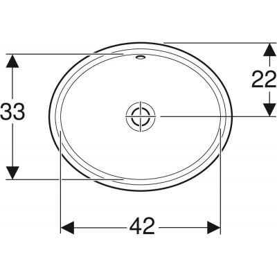 Geberit Variform 500749002 umywalka 42x33 cm owalna podblatowa biała