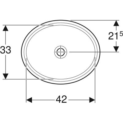 Geberit Variform 500750002 umywalka 42x33 cm owalna podblatowa biała