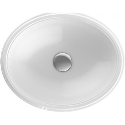 Geberit Variform 500751002 umywalka 42x33 cm owalna podblatowa dwukolorowa