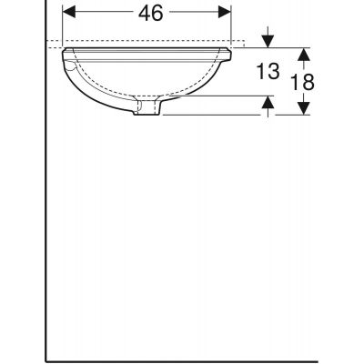 Geberit Variform 500752002 umywalka 50x40 cm owalna podblatowa biała