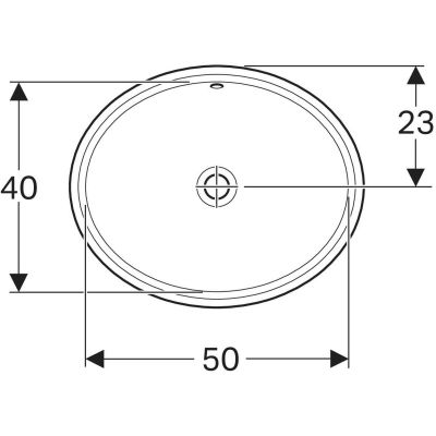 Geberit Variform 500752002 umywalka 50x40 cm owalna podblatowa biała