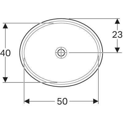 Geberit Variform 500755012 umywalka 50x40 cm owalna podblatowa biała