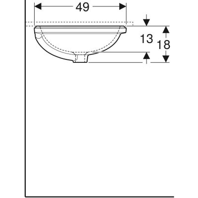 Geberit Variform 500759002 umywalka 55x40 cm owalna podblatowa biała