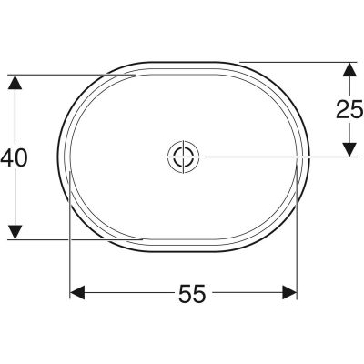Geberit Variform 500759002 umywalka 55x40 cm owalna podblatowa biała