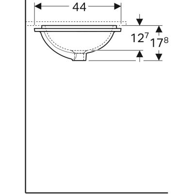 Geberit Variform 500763002 umywalka 45x35 cm prostokątna podblatowa biała