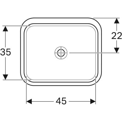 Geberit Variform 500763002 umywalka 45x35 cm prostokątna podblatowa biała