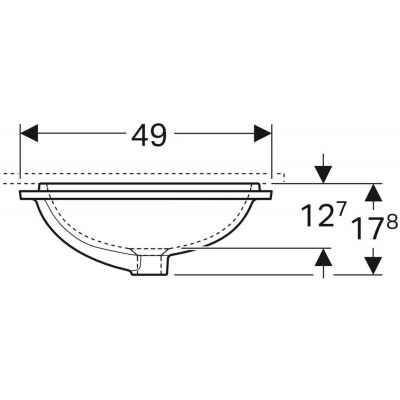 Geberit Variform 500764012 umywalka 50x40 cm prostokątna podblatowa biała