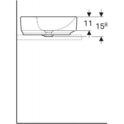 Geberit Variform 500770002 umywalka 45x45 cm okrągła nablatowa biała