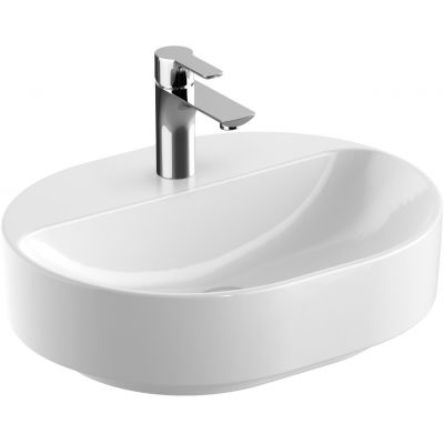 Geberit Variform 500776002 umywalka 50x40 cm owalna nablatowa biała