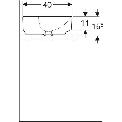Geberit Variform 500776002 umywalka 50x40 cm owalna nablatowa biała