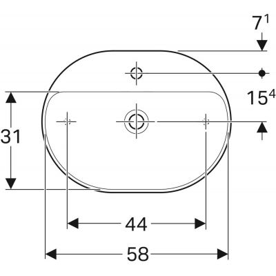 Geberit Variform 500778012 umywalka 60x45 cm owalna meblowa-nablatowa biała