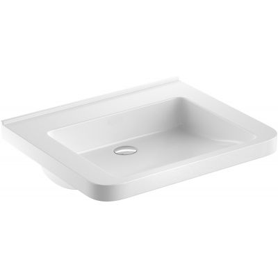 Geberit Selnova Comfort Square 500790017 umywalka 65x55 cm prostokątna ścienna dla niepełnosprawnych biała