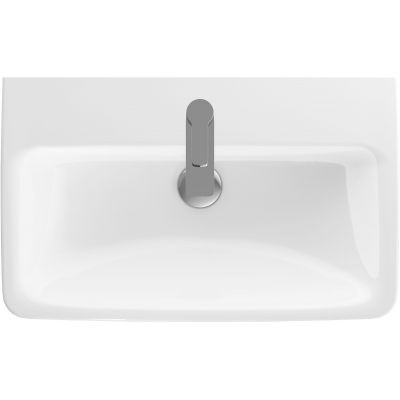 Geberit Selnova Compact 501890007 umywalka 65x40 cm prostokątna ścienna-wpuszczana biała