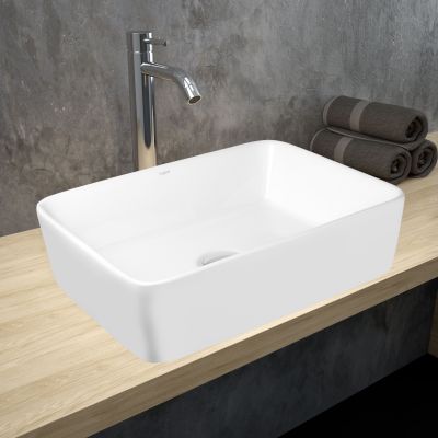 Hagser Ingrid HGR20000040 umywalka 49x37.5 cm prostokątna nablatowa biała