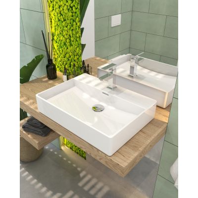 Hagser Emma HGR30000041 umywalka 59x43 cm prostokątna nablatowa biała