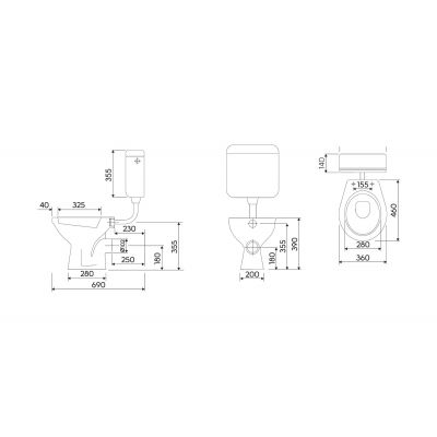 Koło Idol M13000000 miska wc stojąca biała