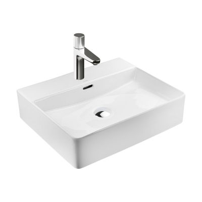 Ksuro 100 21801000 umywalka 50.5x43 cm prostokątna nablatowa biała