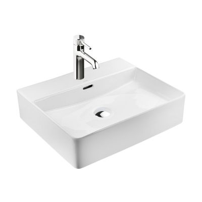 Ksuro 100 21801000 umywalka 50.5x43 cm prostokątna nablatowa biała