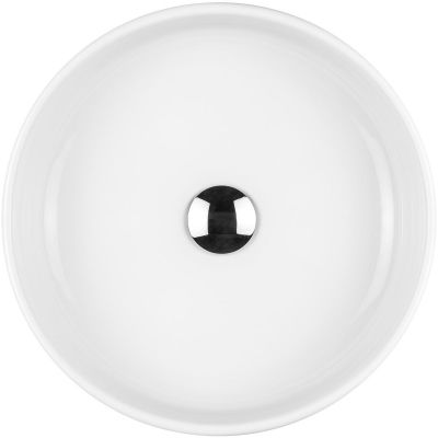 Oltens Fossa 40802000 umywalka 40x40 cm okrągła nablatowa biała