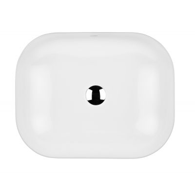 Oltens Josen 40805000 umywalka 50x39.5 cm owalna nablatowa biała