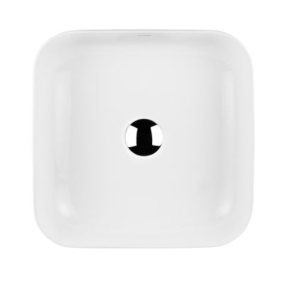 Oltens Hadsel 40807000 umywalka 38.5x38.5 cm kwadratowa nablatowa biała