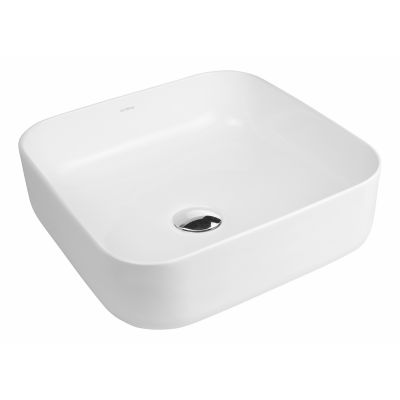 Oltens Hadsel 40807000 umywalka 38.5x38.5 cm kwadratowa nablatowa biała