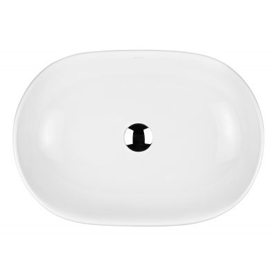 Oltens Hamnes 40315000 umywalka 60x42.5 cm owalna nablatowa biała