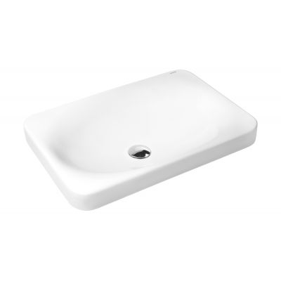 Oltens Kagera 40803000 umywalka 60x42 cm prostokątna nablatowa biała