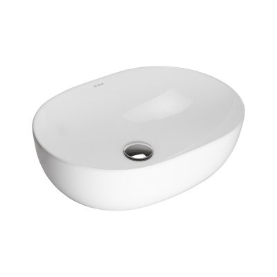 Oltens Hamnes 40319000 umywalka 49.5x35.5 cm owalna nablatowa biała