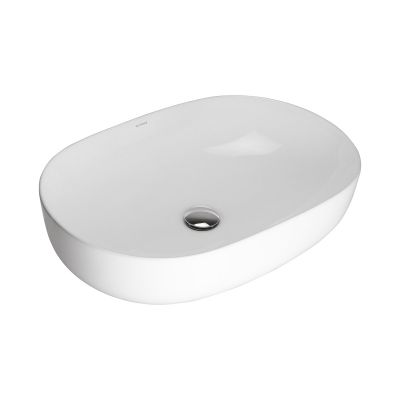 Oltens Hamnes 40820000 umywalka 60.5x41.5 cm owalna nablatowa biała