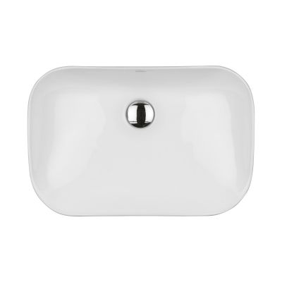 Oltens Solvig 40822000 umywalka 51x34 cm owalna nablatowa biała