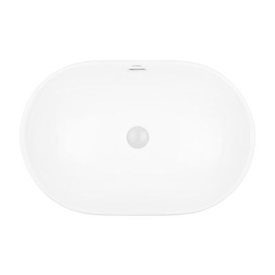 Oltens Tive 40323000 umywalka 61x40 cm owalna wpuszczana biała