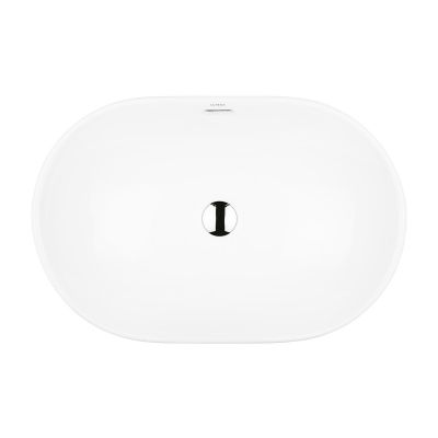 Oltens Tive 40323000 umywalka 61x40 cm owalna wpuszczana biała