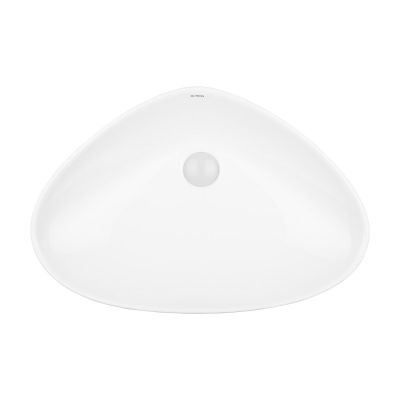 Oltens Vala 40825000 umywalka 59x39 cm owalna nablatowa biała
