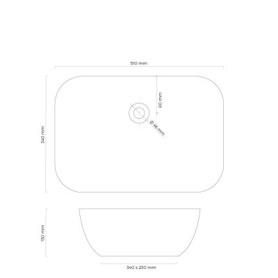 Oltens Solvig 40822000 umywalka 51x34 cm owalna nablatowa biała