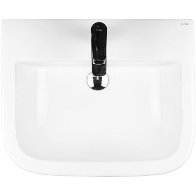 Oltens Vernal 41002000 umywalka 56x45 cm półokrągła ścienna biała