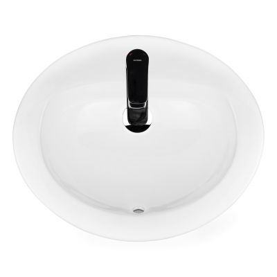 Oltens Kjos 41200000 umywalka 52x46 cm owalna wpuszczana biała