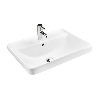 Oltens Kolma 41708000 umywalka 61x47.5 cm prostokątna wpuszczana biała