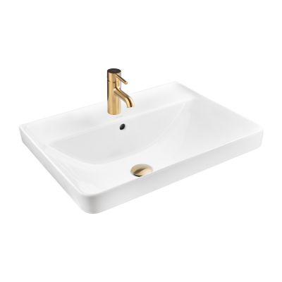 Oltens Kolma 41708000 umywalka 61x47.5 cm prostokątna wpuszczana biała