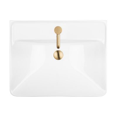 Oltens Kolma 41708000 umywalka 61x47.5 cm prostokątna wpuszczana biała