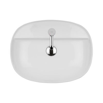 Oltens Hamnes 41813000 umywalka 51x39 cm owalna nablatowa biała