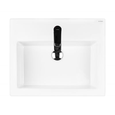 Oltens Susa 41403000 umywalka 50x41 cm prostokątna ścienna-nablatowa biała
