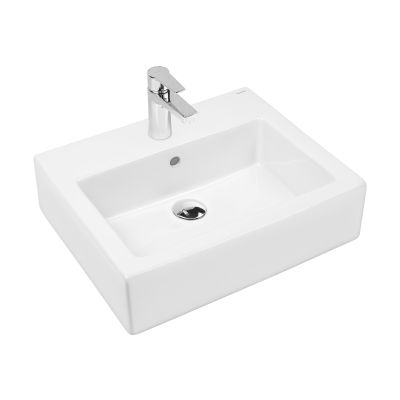Oltens Susa 41403000 umywalka 50x41 cm prostokątna ścienna-nablatowa biała