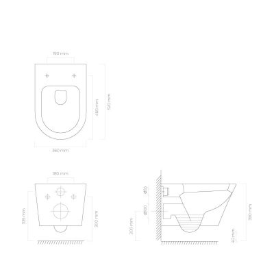 Oltens Jog 42028000 miska wc wisząca bez kołnierza ze spłukiwaniem wirowym biały połysk
